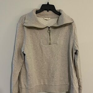 Cream Quarter-Zip Pullover